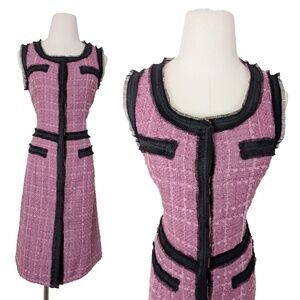 Tweed Tina R Mini Dress Sleeveless Knee Length Size Small